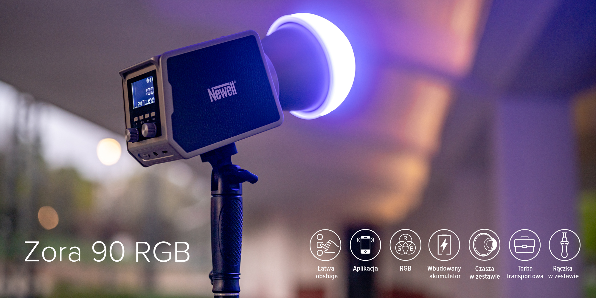 Lampa LED Newell Zora 90 RGB
